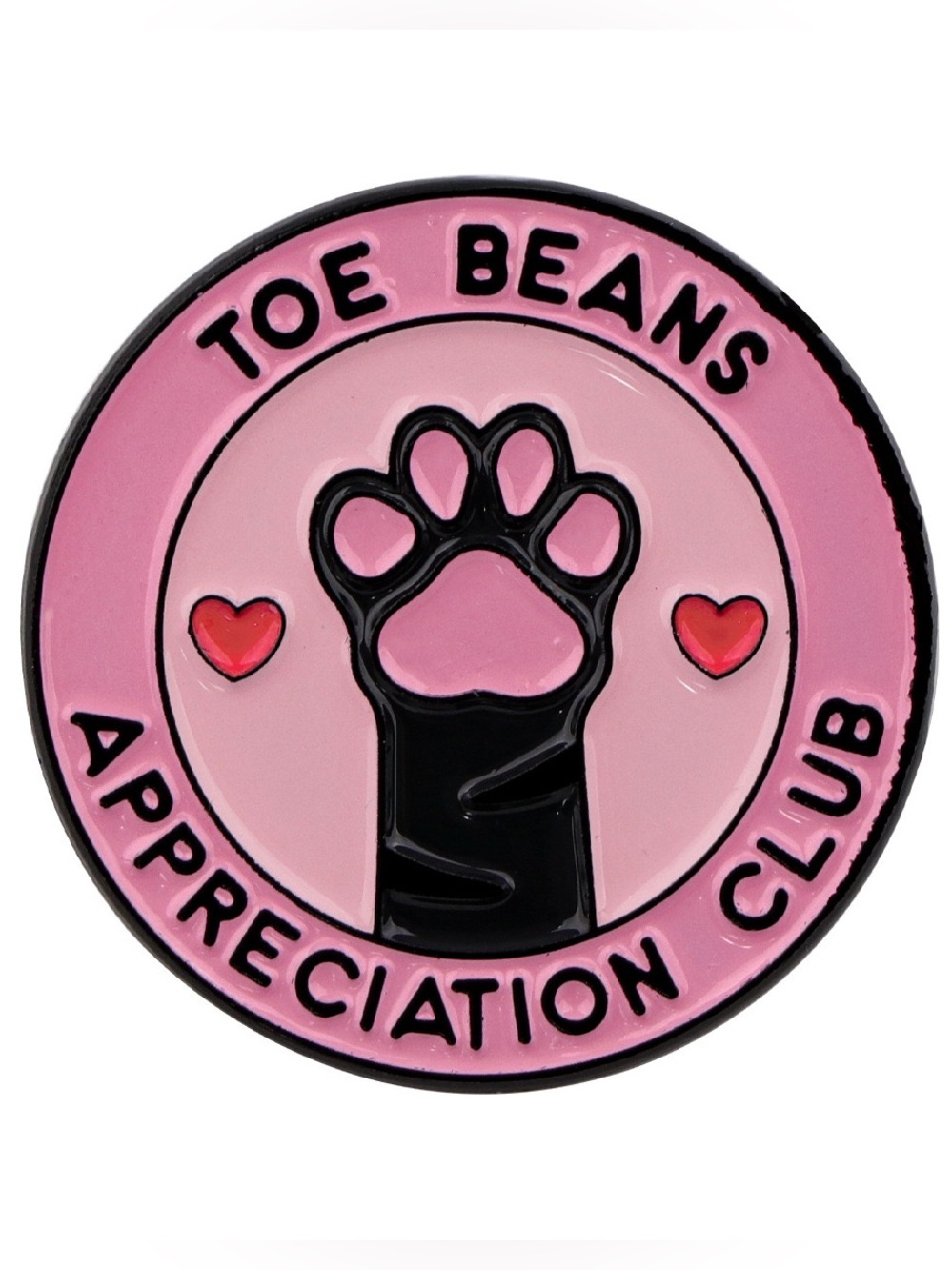 Toe Beans Appreciation Club Enamel Pin – Pink Cat Paw Lover Badge
